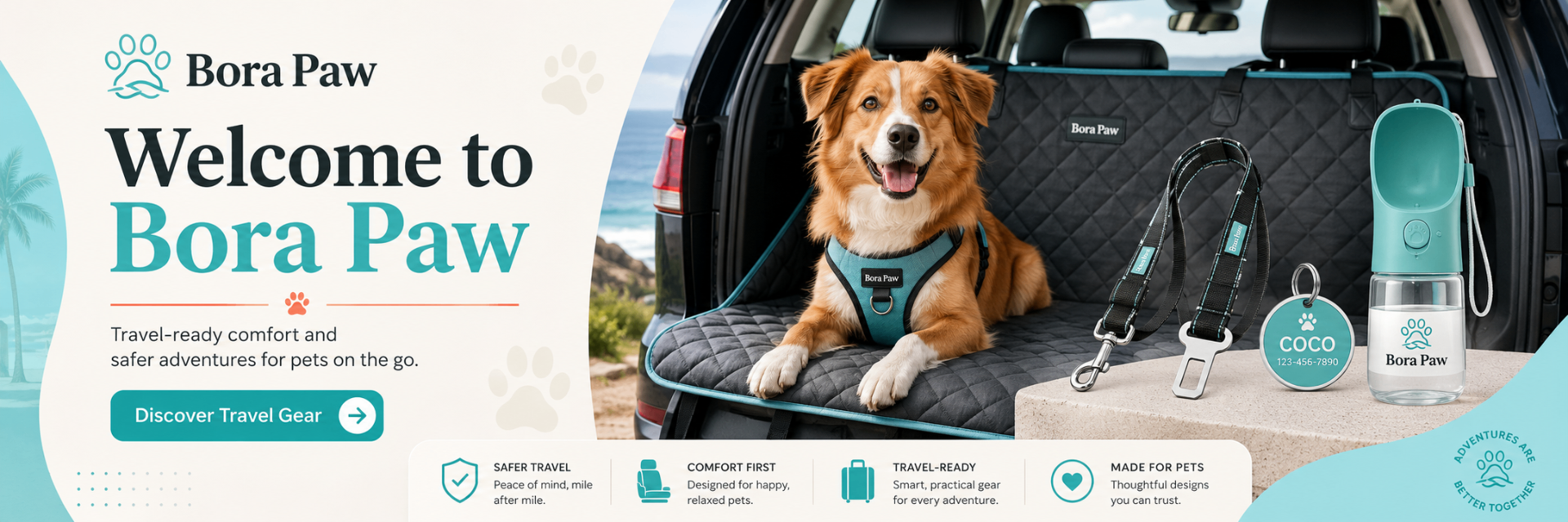 Travel-ready comfort and safer adventures for dogs on the go